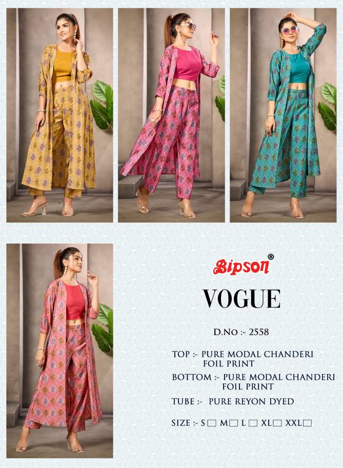 Vogue 2558 By Bipson Modal Printed Cord Set Western Clothing Suppliers In India